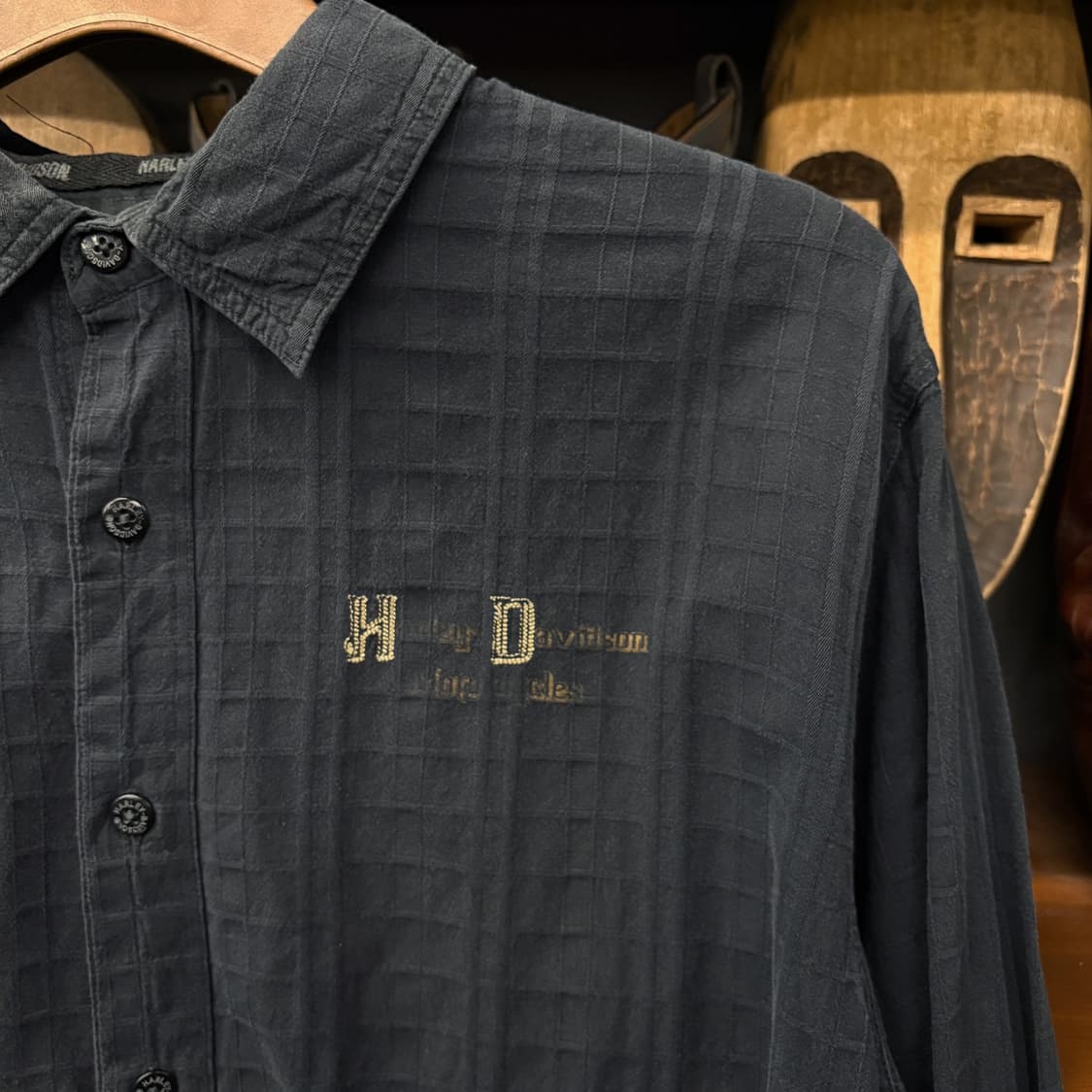 00s 할리데이비슨 헤리티지 엔틱 프린트 멀티 리플스탑 코튼셔츠 N279 상품이미지5