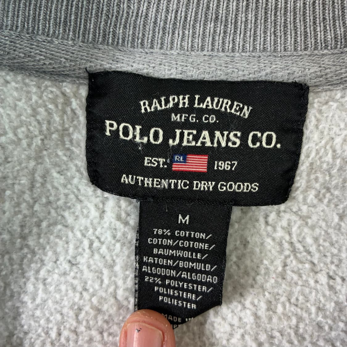 Polo jeans 폴로 진스 라인 그런지 스펠 자수 맨투맨 상품이미지4