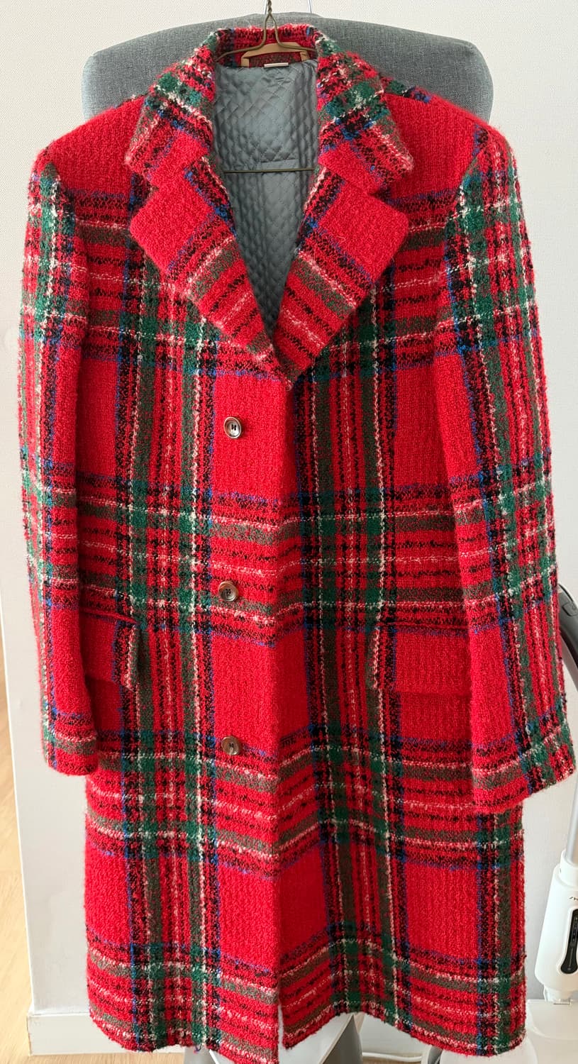 Gucci Red Tartan Wool Coat  상품이미지2