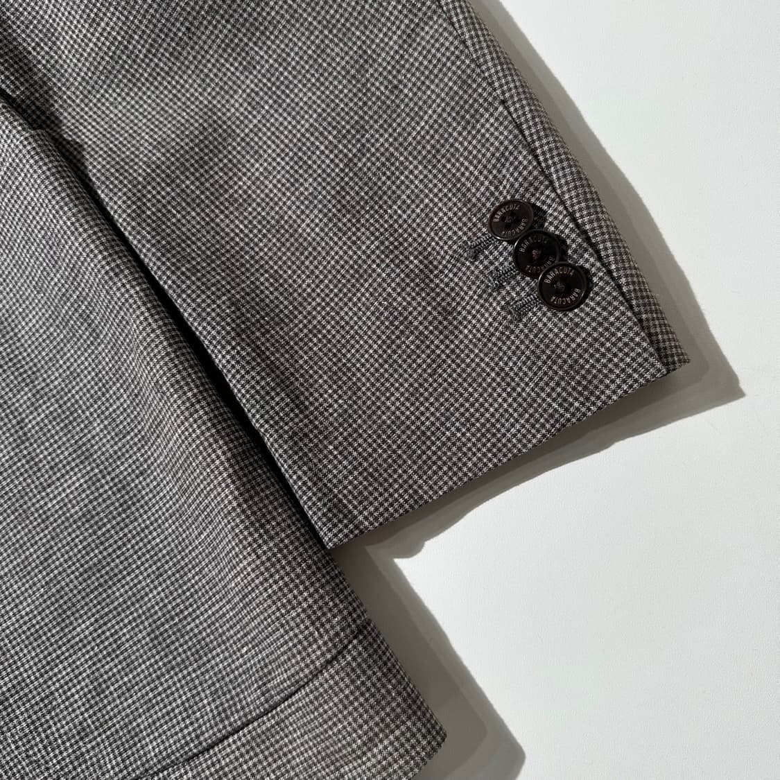바라쿠타 린넨 코튼 하운드투스 체크 싱글 2B 블레이저 자켓 상품이미지6