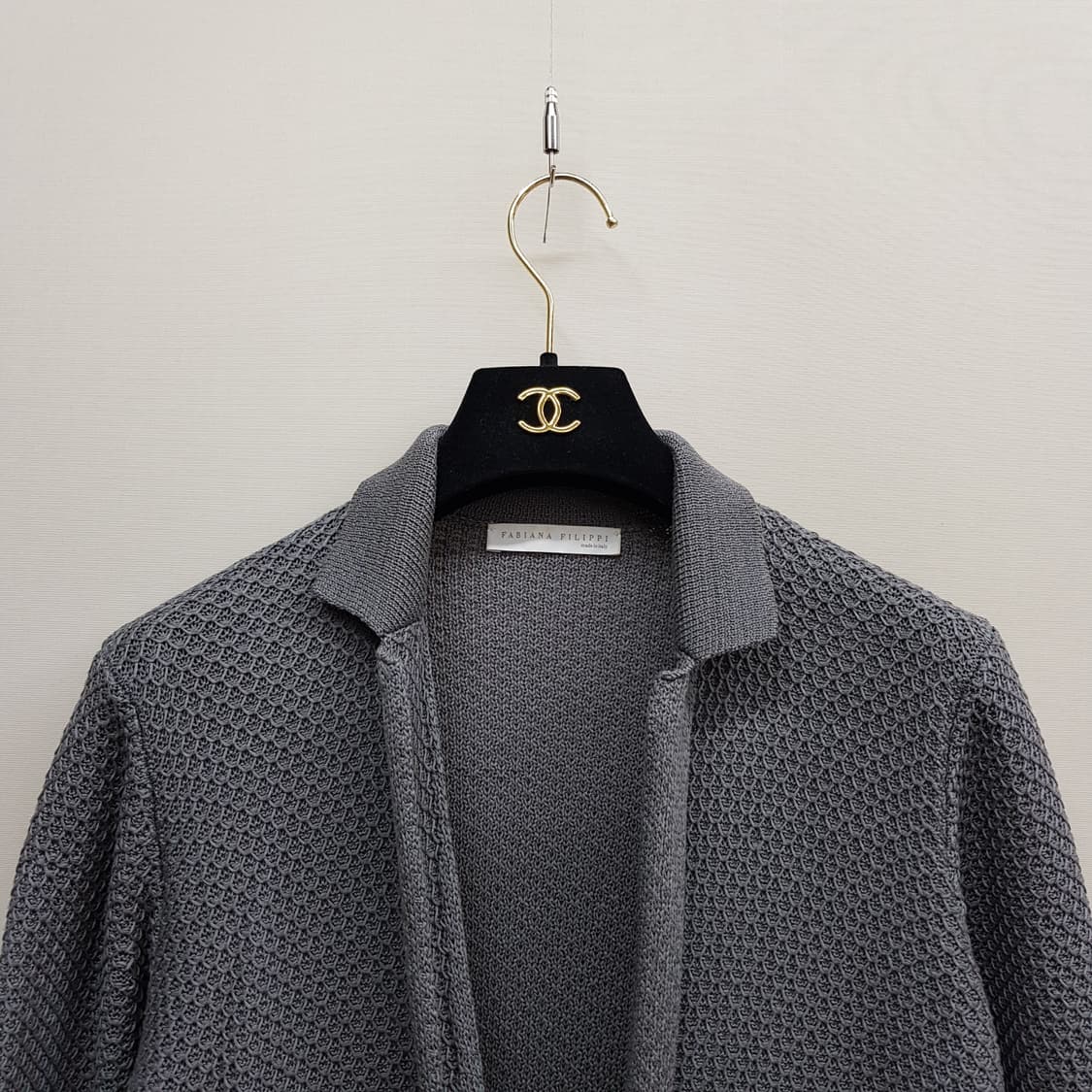 파비아나 필리피 코튼 텍스처 니트 자켓 M사이즈 상품이미지2