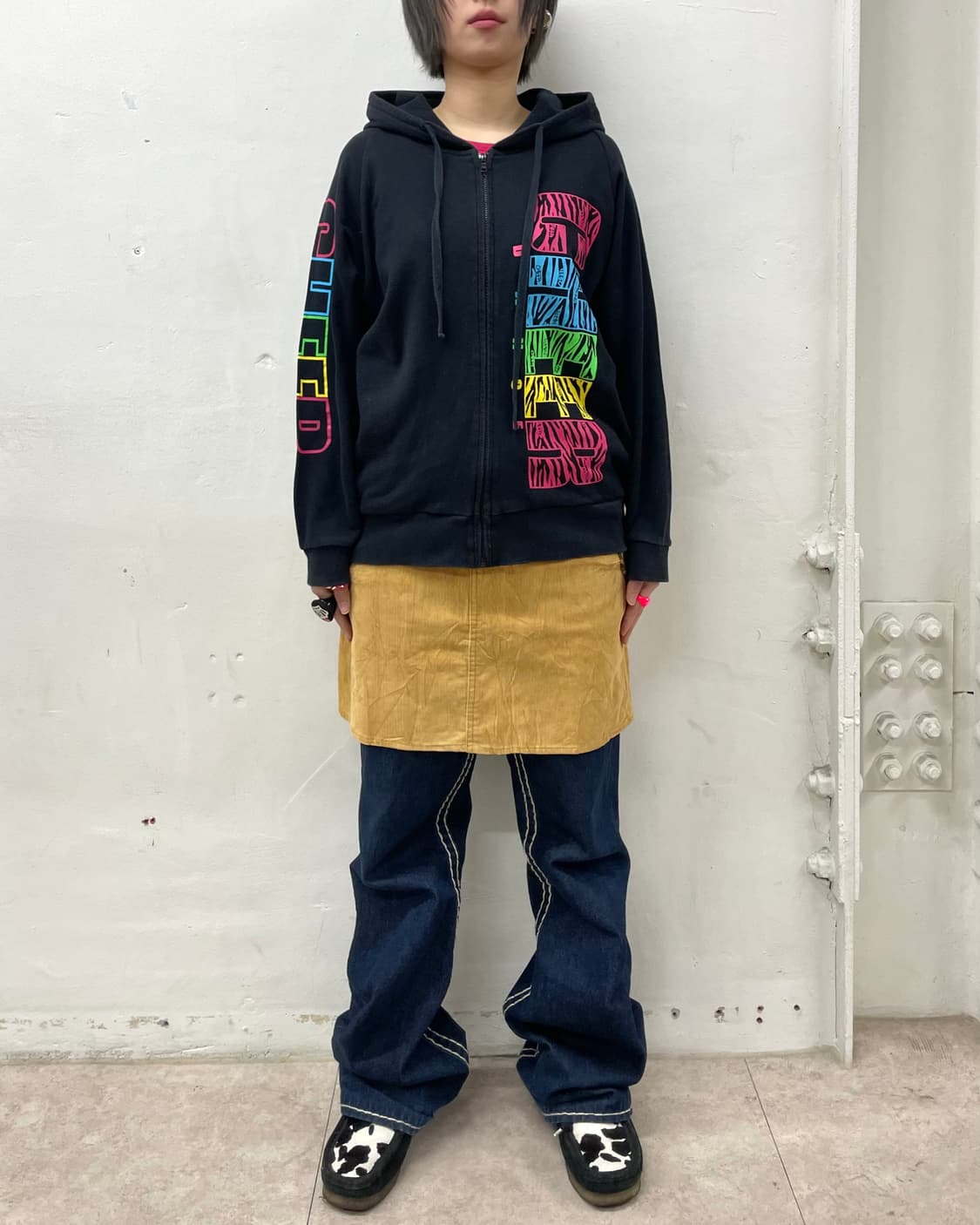 CHEER Lettering leopard heart hooded  상품이미지4