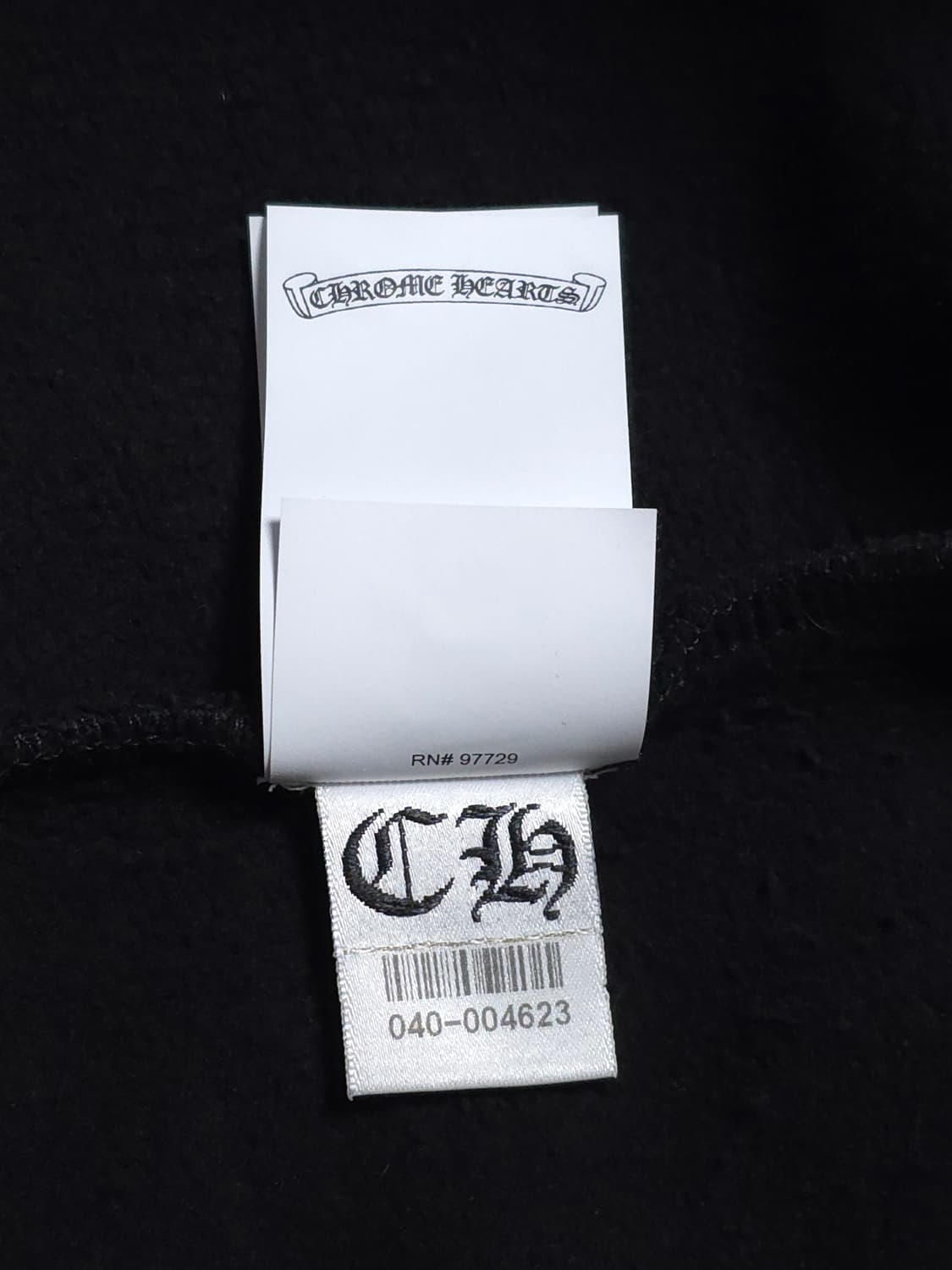 [XXL] 크롬하츠 레더패치 페이퍼잼 후드 블랙 상품이미지9