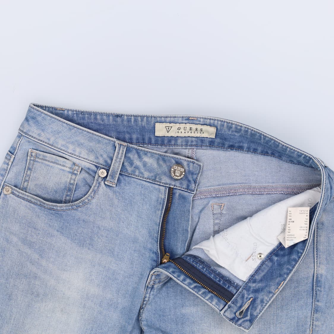 [80(32)] 게스 연청바지 데님팬츠 1231H2 상품이미지3