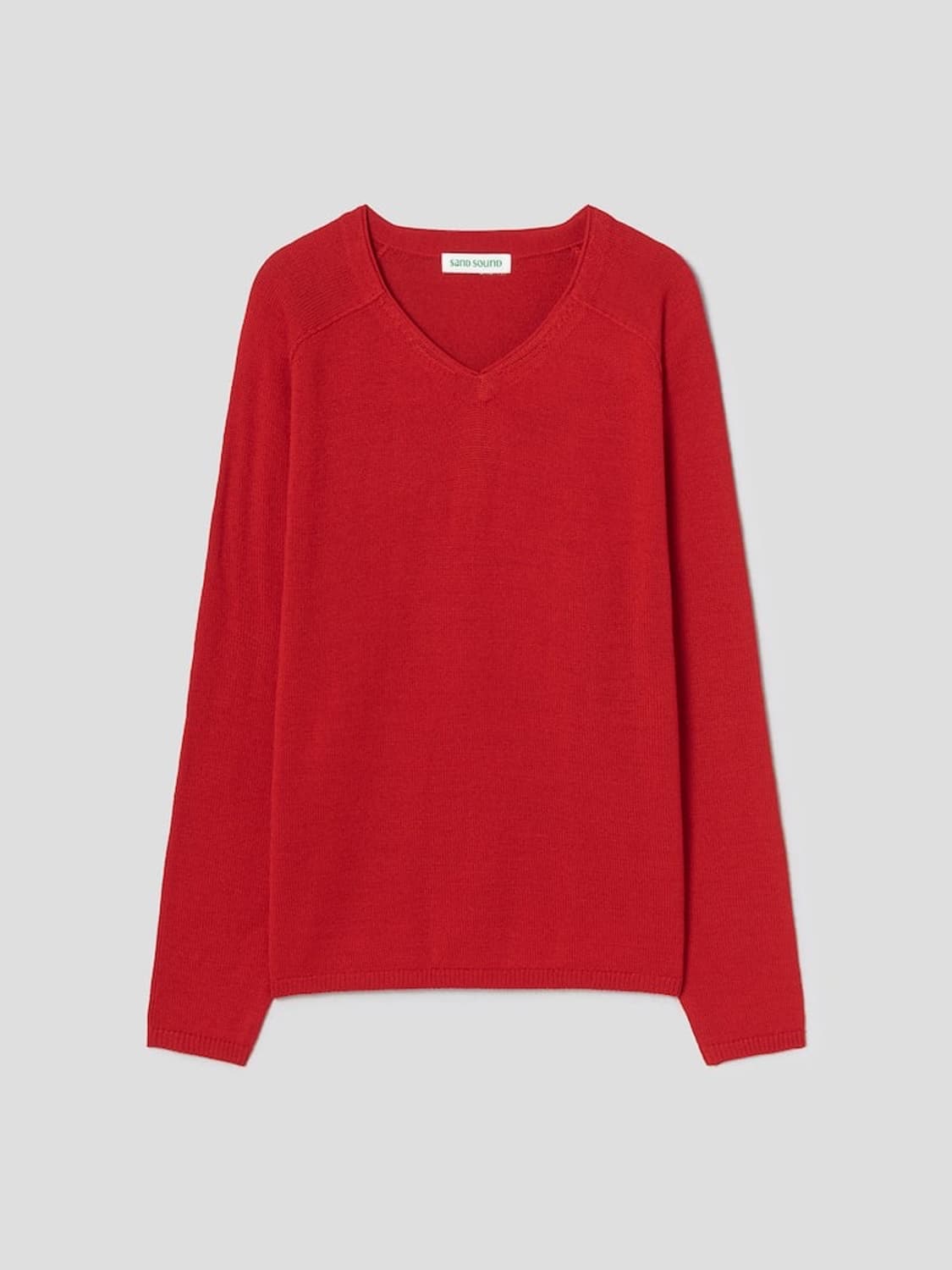 샌드사운드 UNISEX) 울 블렌드 브이넥 스웨터 레드 003 L 상품이미지6