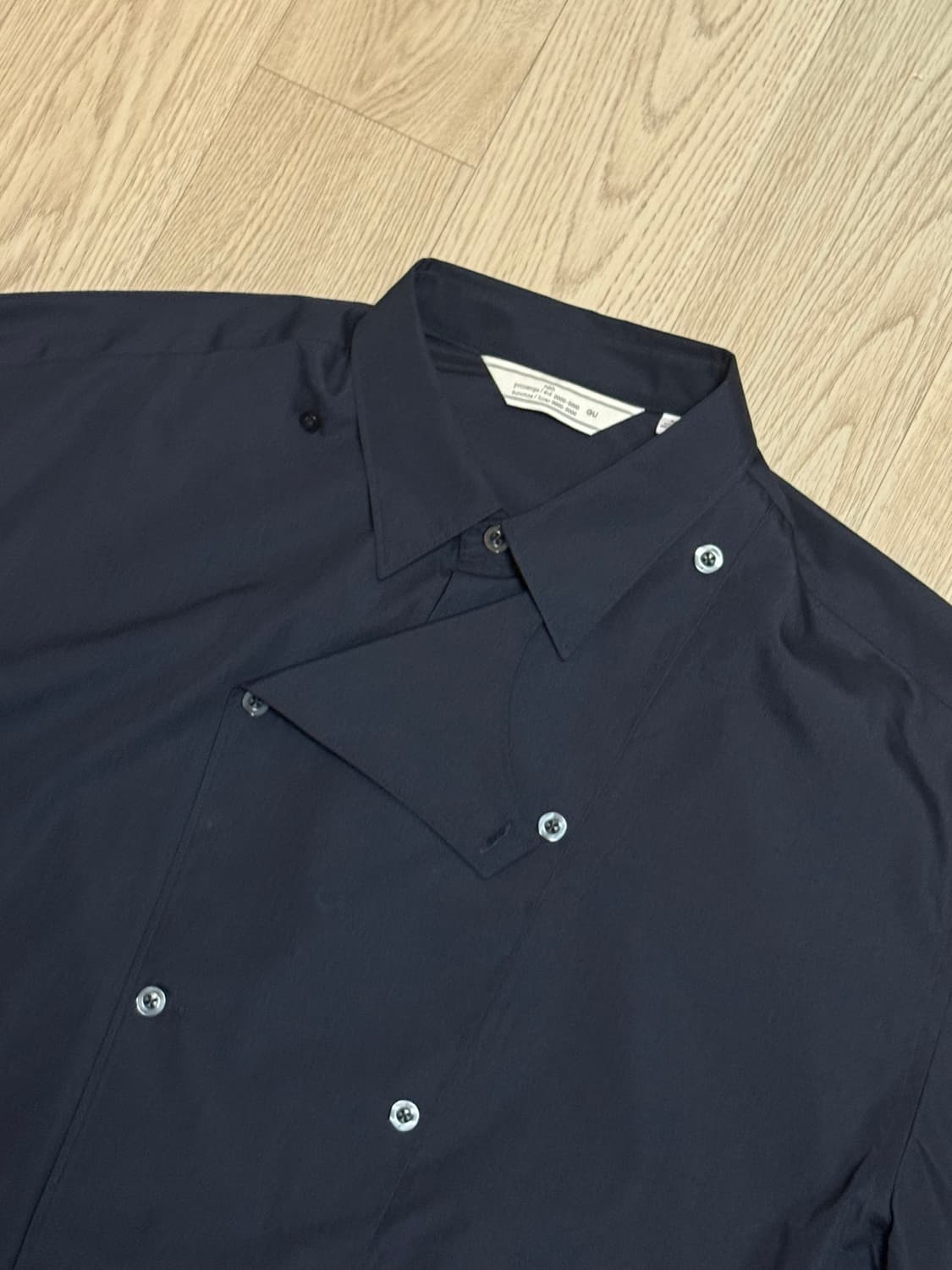 ROKH 록 GU 차이니즈 셔츠 네이비 상품이미지3