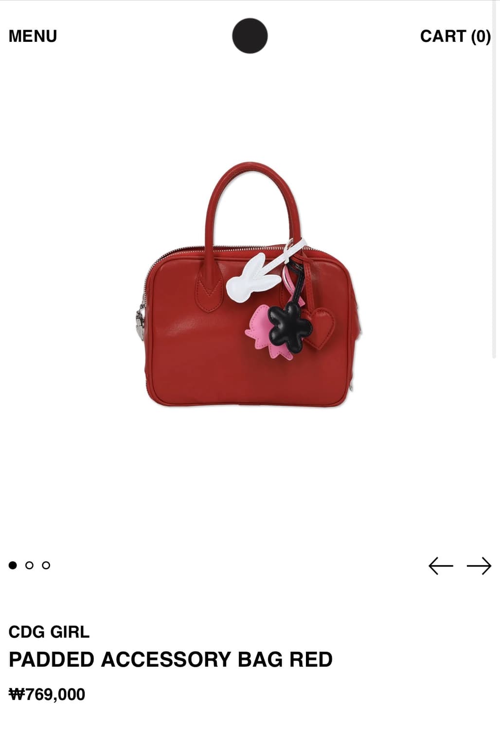 꼼데가르송 걸 26ss 멀티 참 토트백/레드 상품이미지10