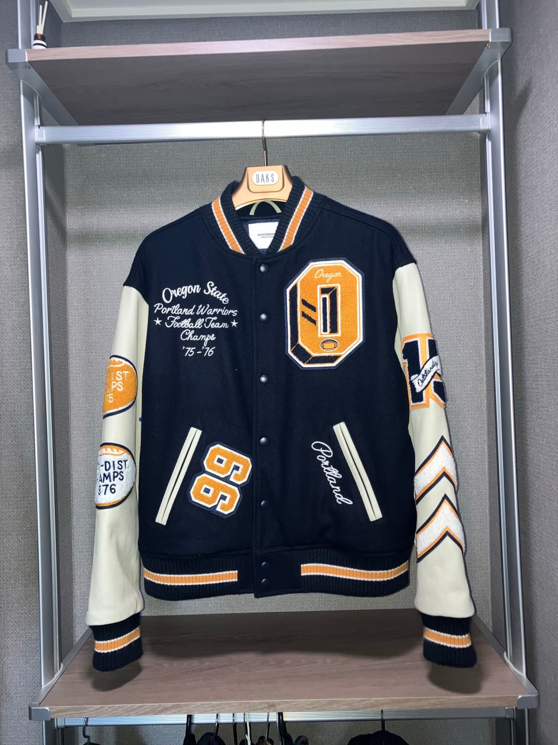 와펜 바시티 소가죽 자켓 상품이미지1