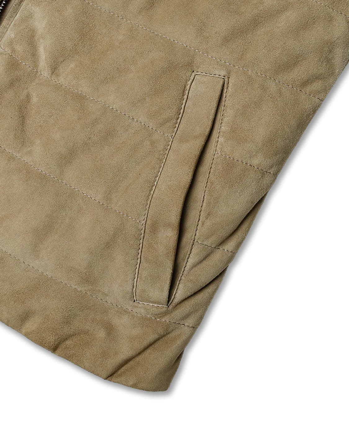 키레드 [Kired] 키톤 럭셔리 베이지 램스킨 스웨이드 베스트 상품이미지5