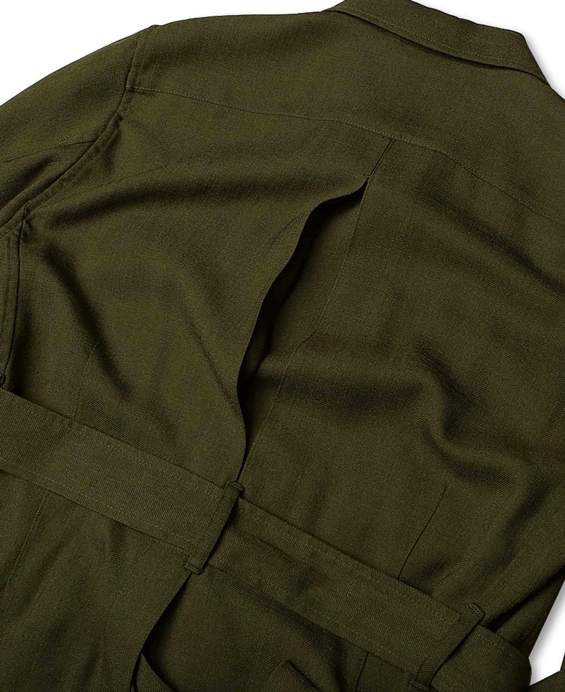 빔즈 플러스 [Beams +] 카키 코마츠 원단 사파리 벨티드 자켓 상품이미지6