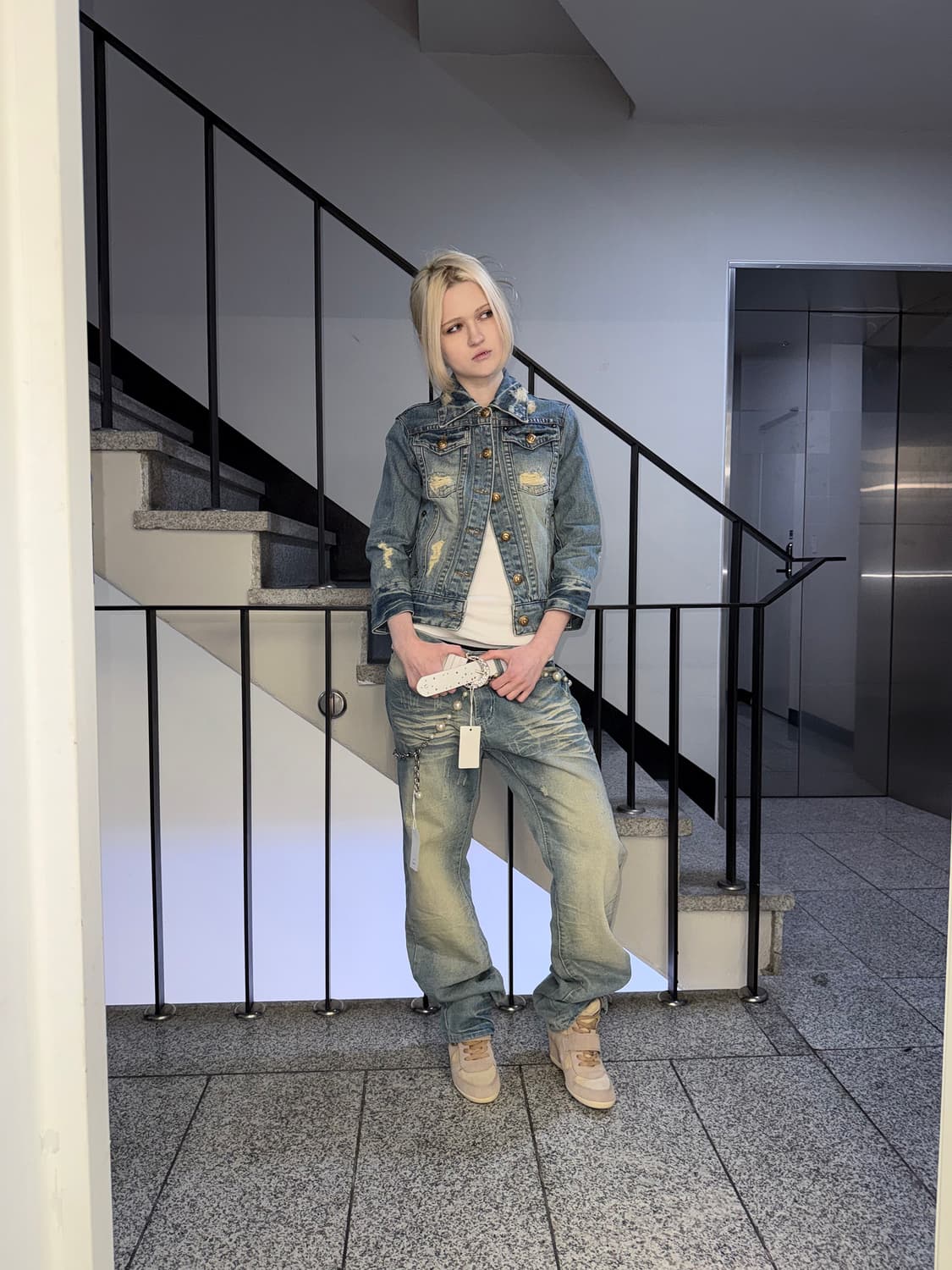 destroyed denim jacket 상품이미지5