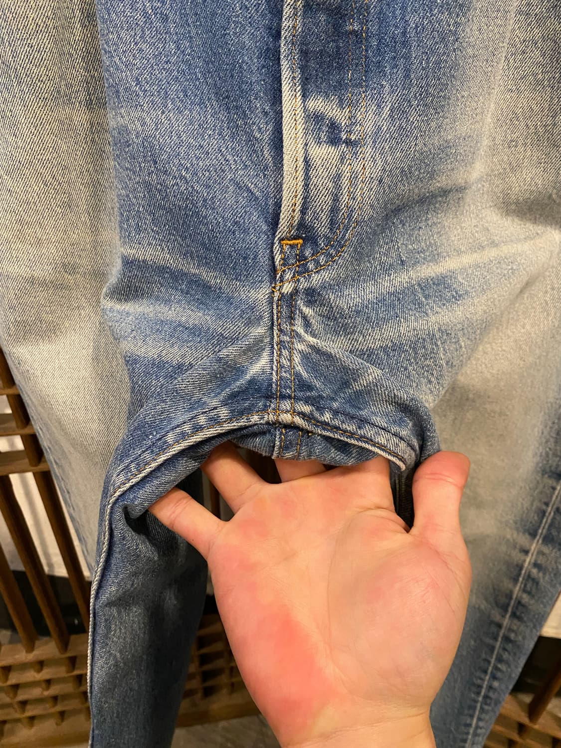 90S 리바이스 501 USA 데님 팬츠 35“ 상품이미지4