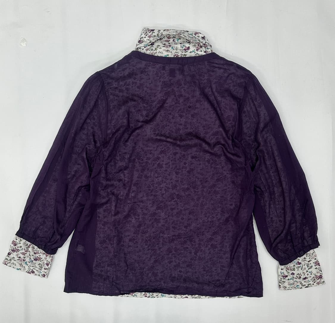 🍇하구미의 퍼플 모리걸 상의코디세트🍇 GAP 패턴 레이어드 가디건 상품이미지3