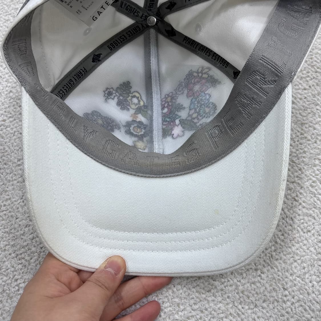 F 파리게이츠 꽃 자수 화이트 볼캡 0406E 상품이미지5