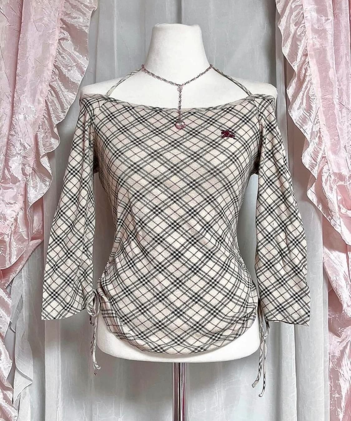 버버리 블루라벨 오프숄더 노바체크  상품이미지2