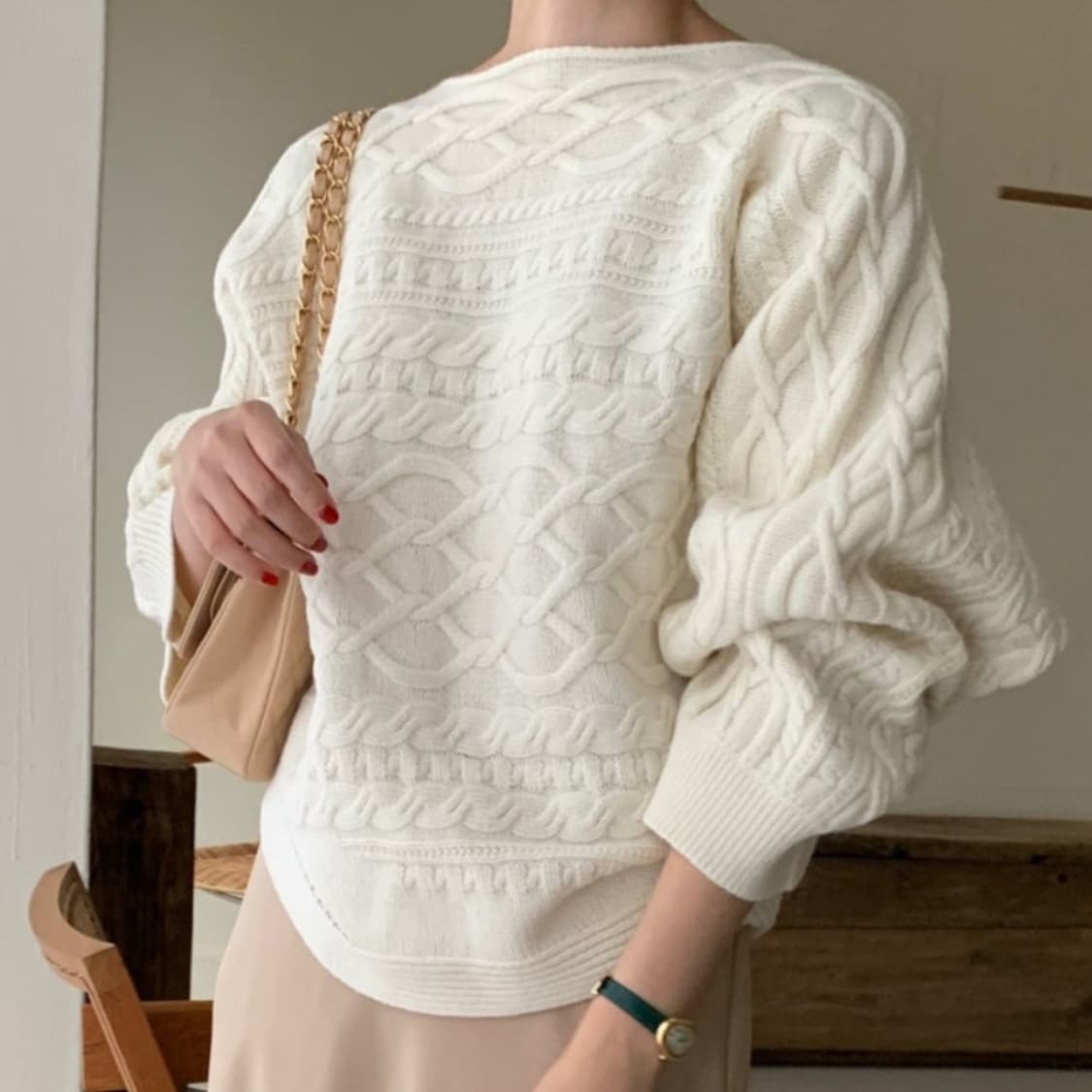 보웬(BOWEN) 캐시미어 돌먼니트 프리사이즈 새상품 상품이미지1