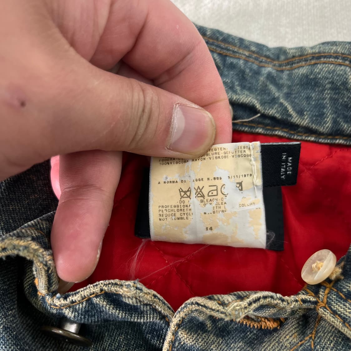 W 90 돌체앤가바나 90s 데님 누빔 트러커 자켓  상품이미지6