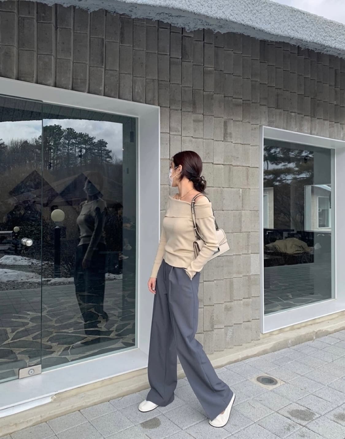 차콜와이드슬랙스m 상품이미지2