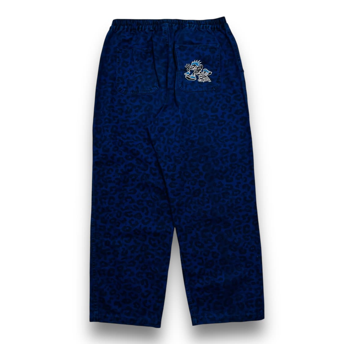 엑스 라지 블루 레오파드 올드스쿨 와이드 코튼 팬츠 상품이미지4