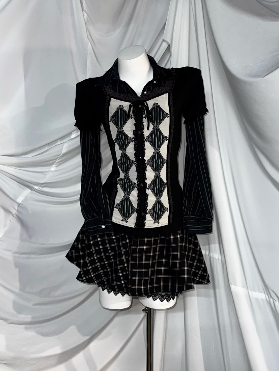 Axes Femme 엑시즈팜 고스 고딕 오리엔탈 공겜여주깔 코디세트 상품이미지6