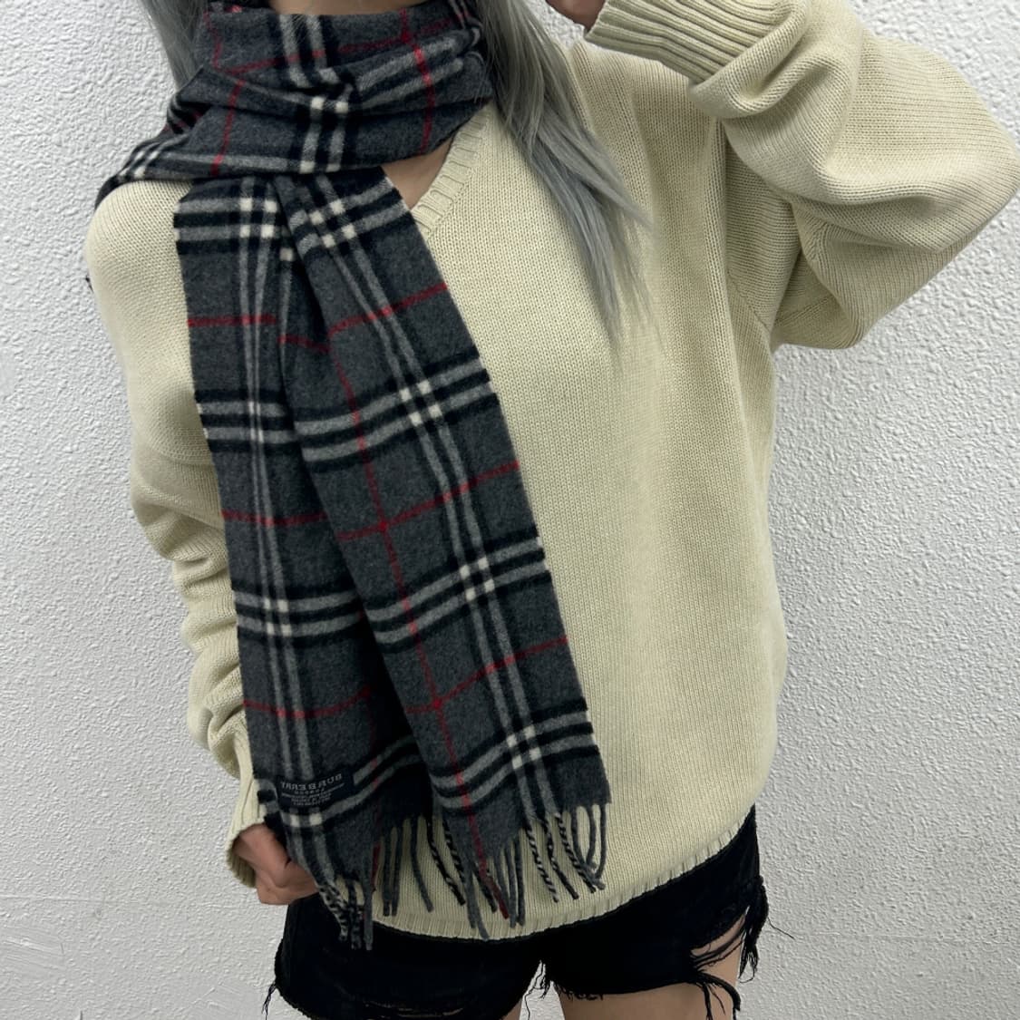 버버리 그레이 노바체크 메리노울 머플러 상품이미지2