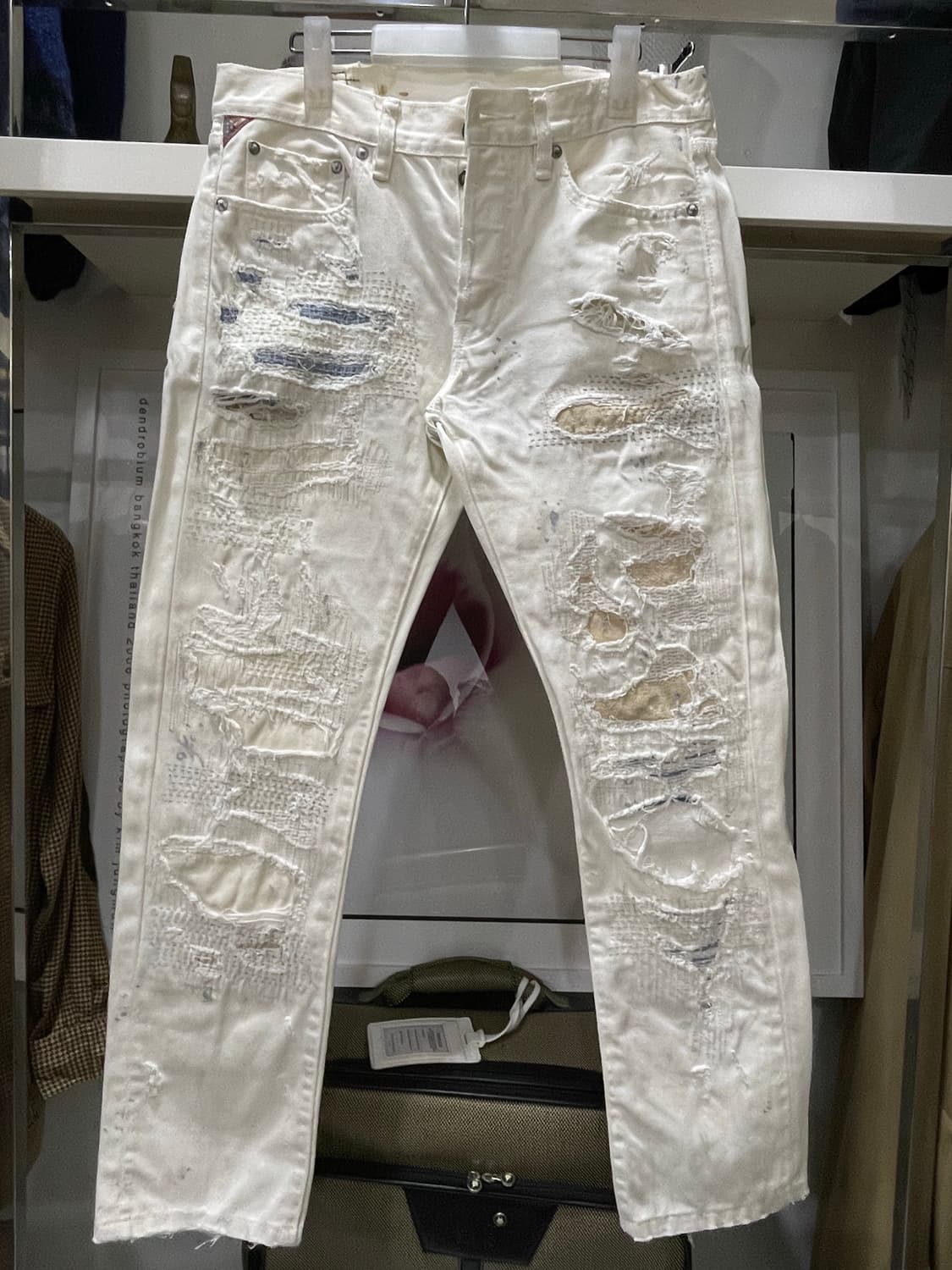 폴로랄프로렌(DS)/아이보리 디스트레스드 데님팬츠(31“) 상품이미지1