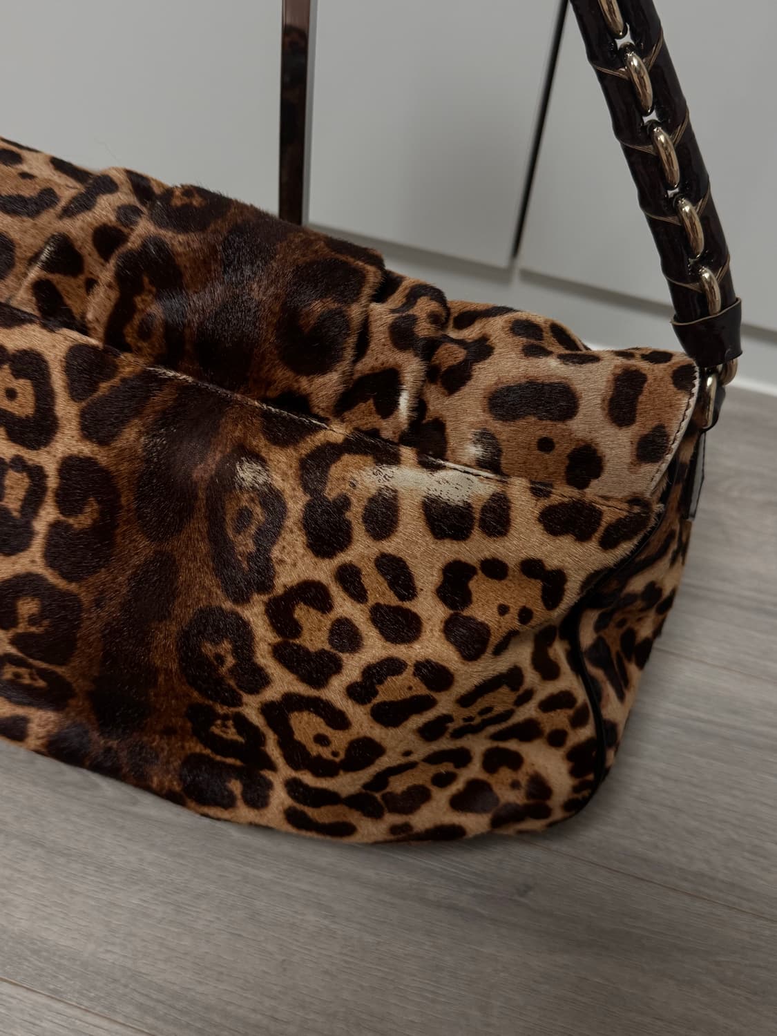 Fendi 펜디 송치 레오파드 바게트백 맘마백 상품이미지6