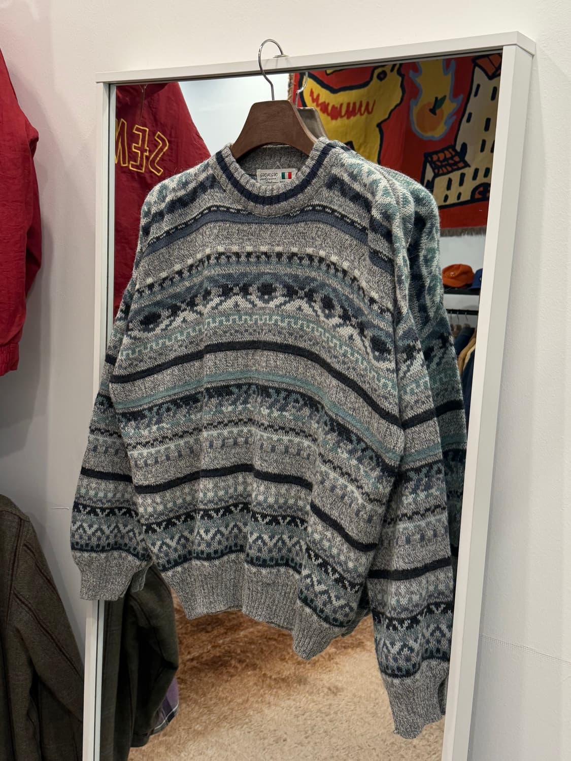 00s Giorgio 빈티지 알파카 울 니트 (made in Italy) 상품이미지1