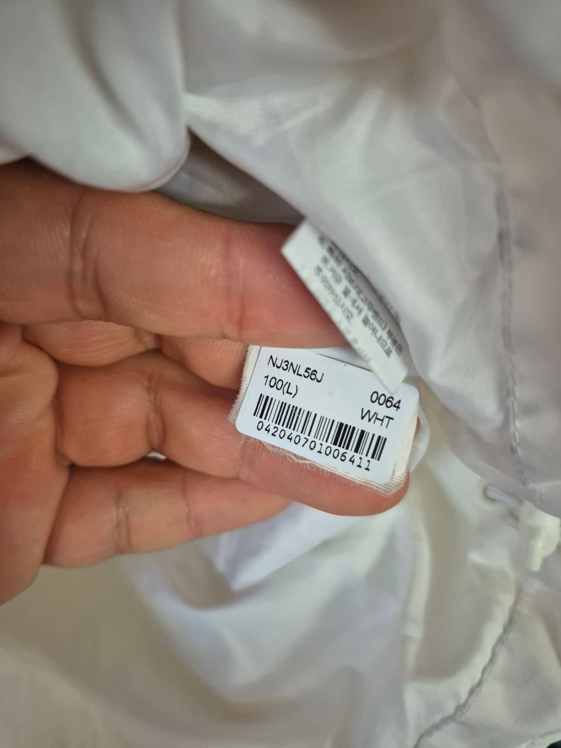 노스페이스 화이트라벨 화이트 패딩 L(100) 사이즈 상품이미지7