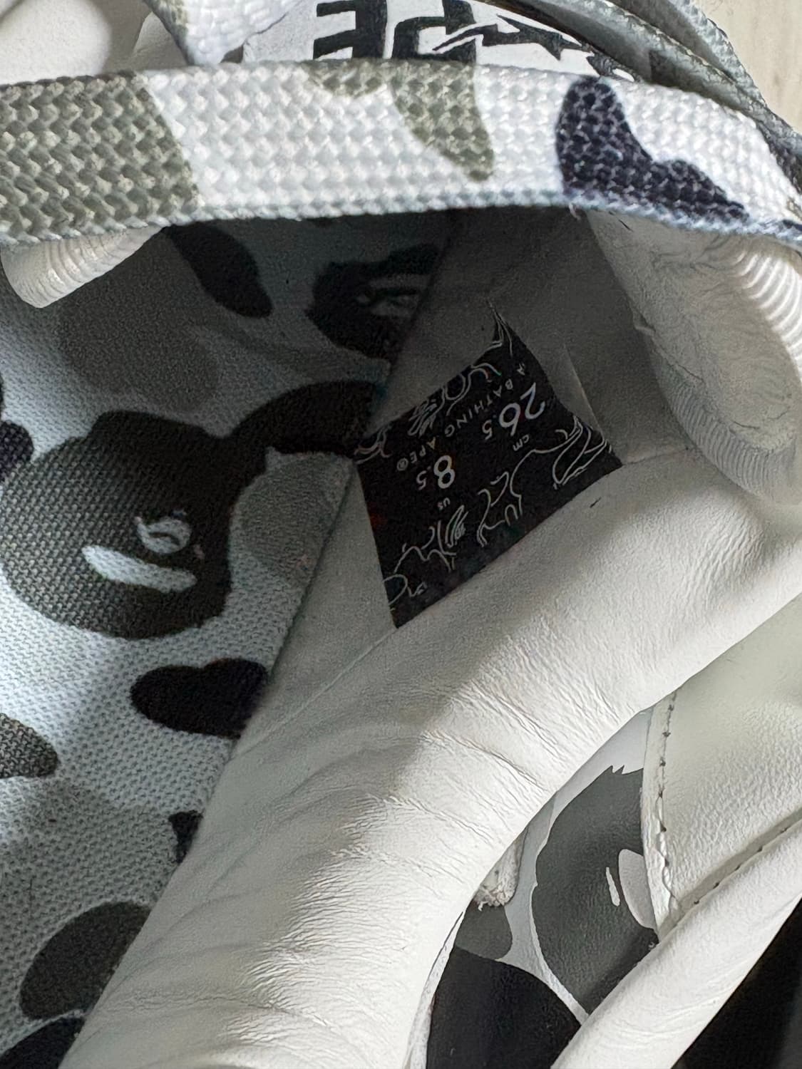 [교토 리미티드 에디션]베이프 스타 스니커즈 베이프신발 카모 화이트그레이 상품이미지6