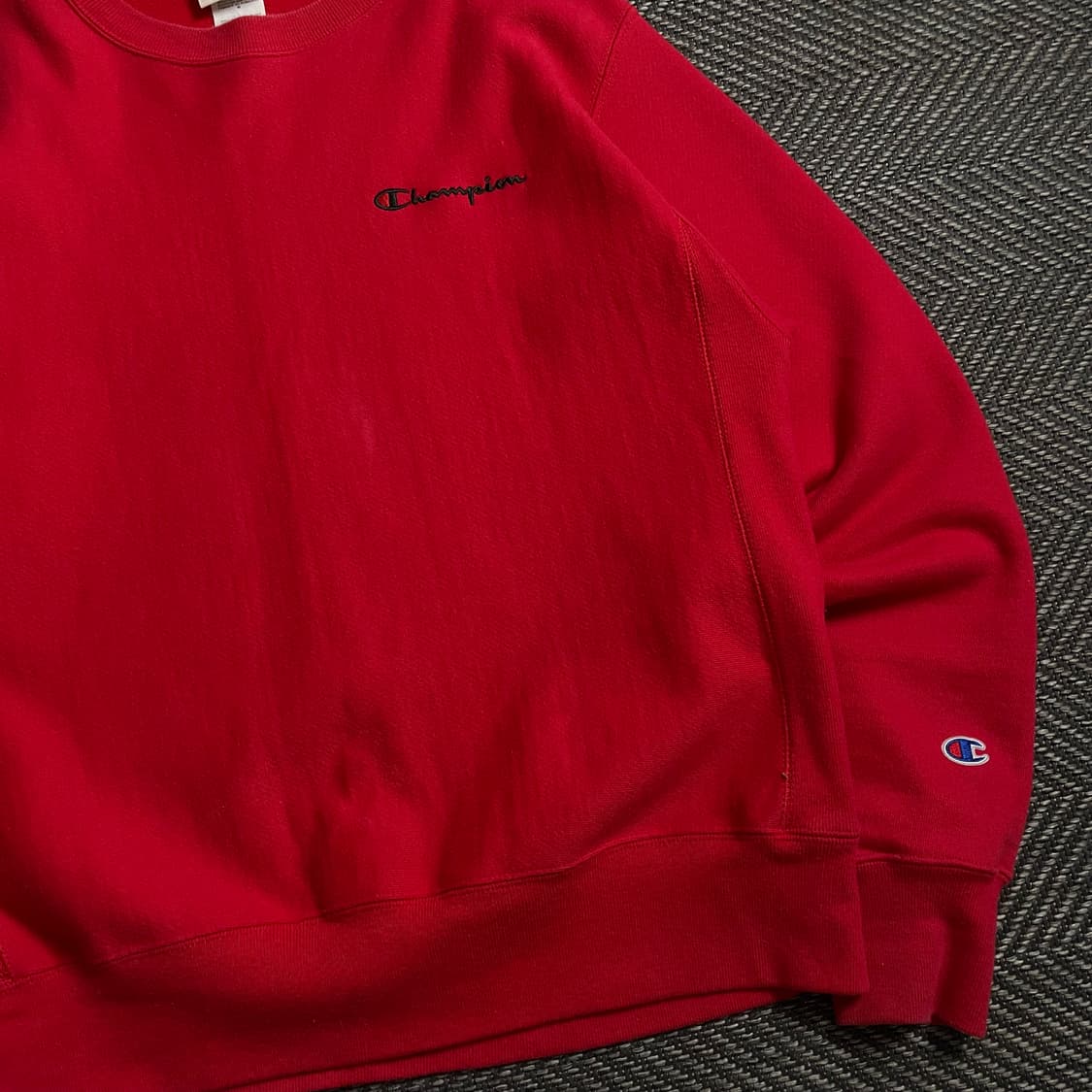챔피온 리버스위브 미니멀 레드 스웻 셔츠o 4732 상품이미지2