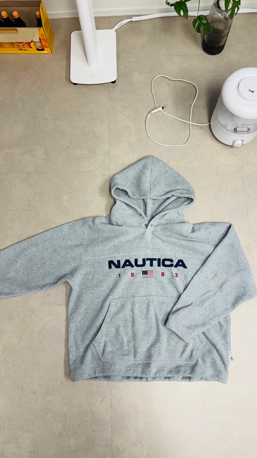 노티카 1983 플래그 플리스후드티 XL 그레이 상품이미지1