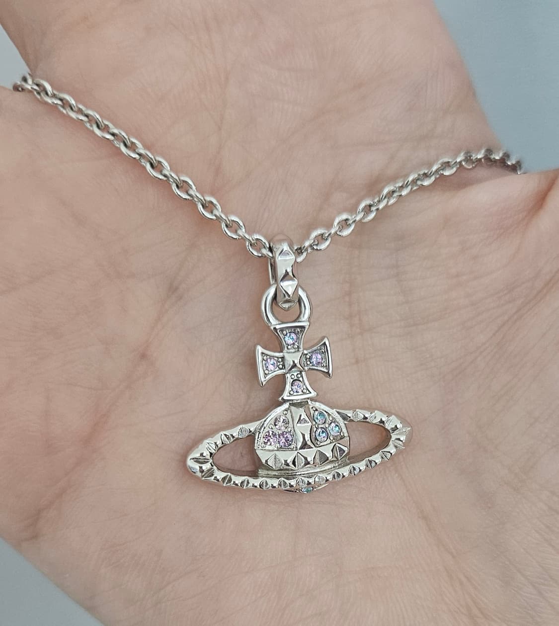 [신품급] 비비안웨스트우드 퍼플 오브 목걸이 25시즌한정 [보증서포함] 상품이미지6