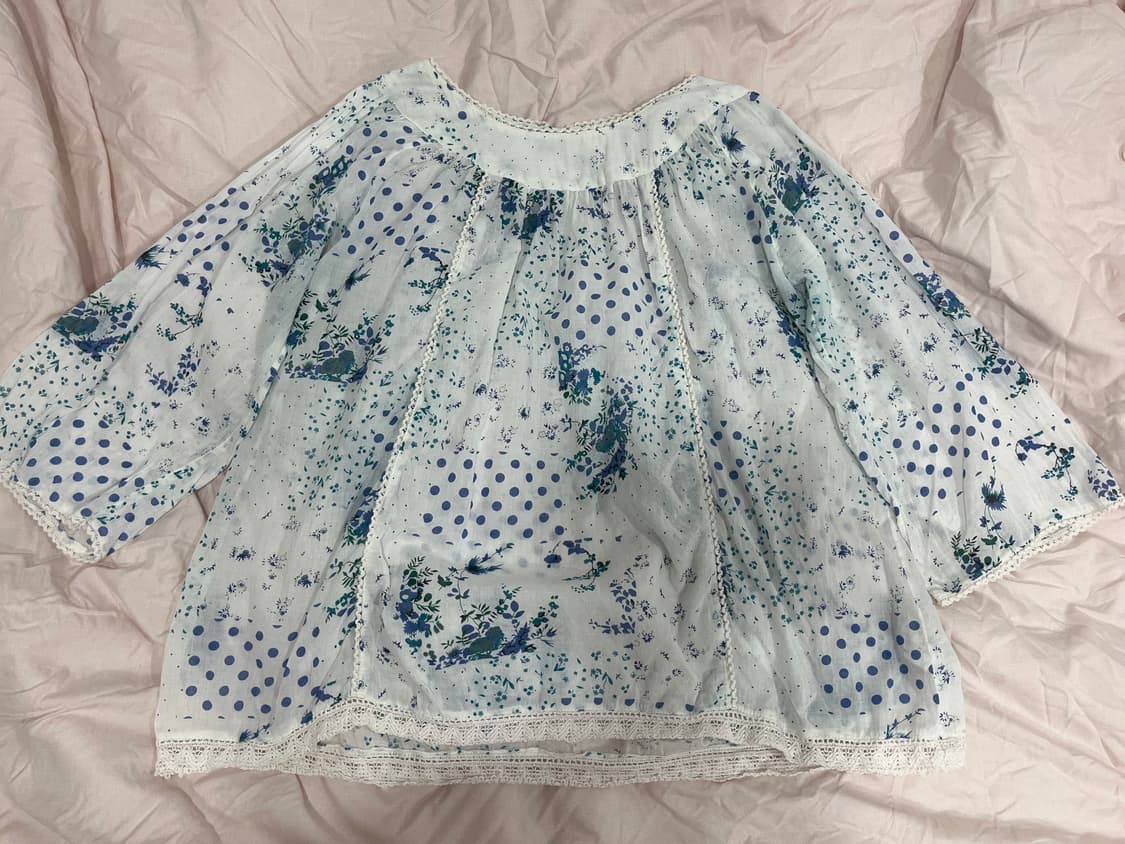 모리걸 하구미 패치 느낌 블라우스 상품이미지1