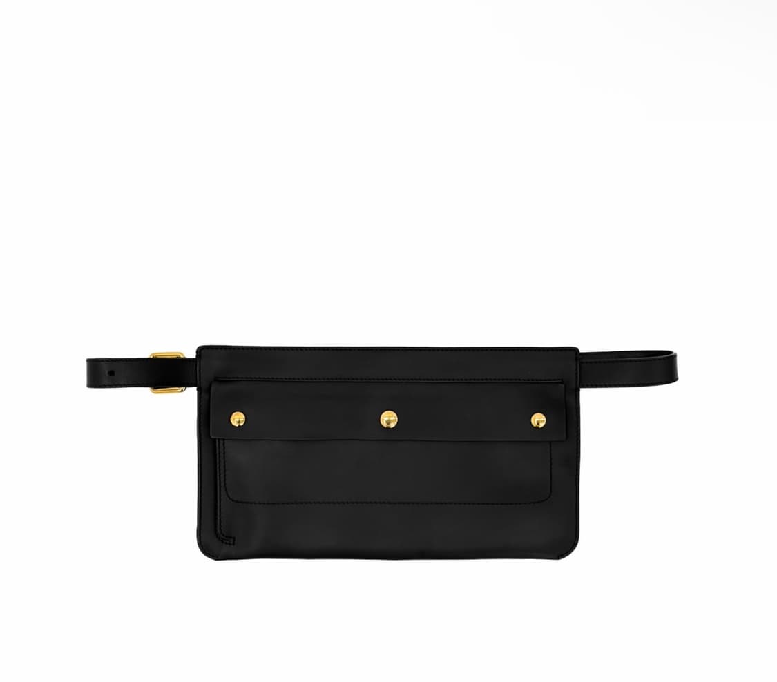 [OS] 버버리 레더 슬림 벨트백 크로스 슬링백 블랙 상품이미지1