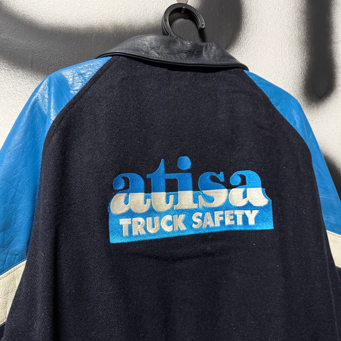 VTG 빈티지 빅사이즈 올드스쿨 소가죽 레더암 퀼팅 바시티 자켓 상품이미지5