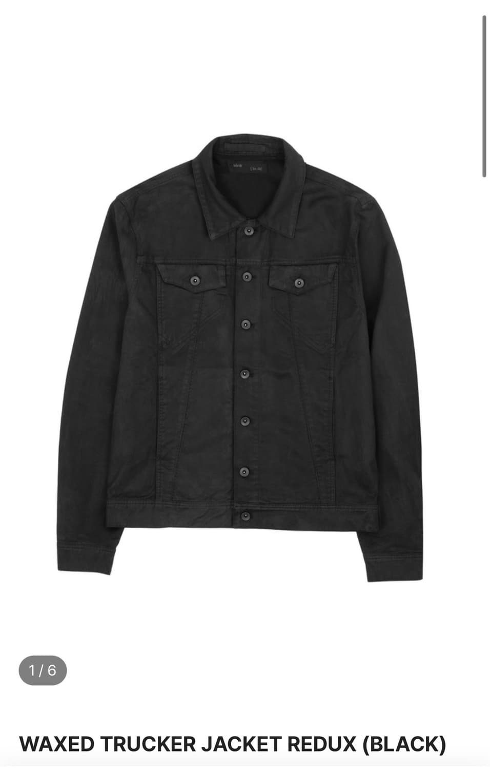 구매) WAXED TRUCKER JACKET REDUX (BLACK) 상품이미지1