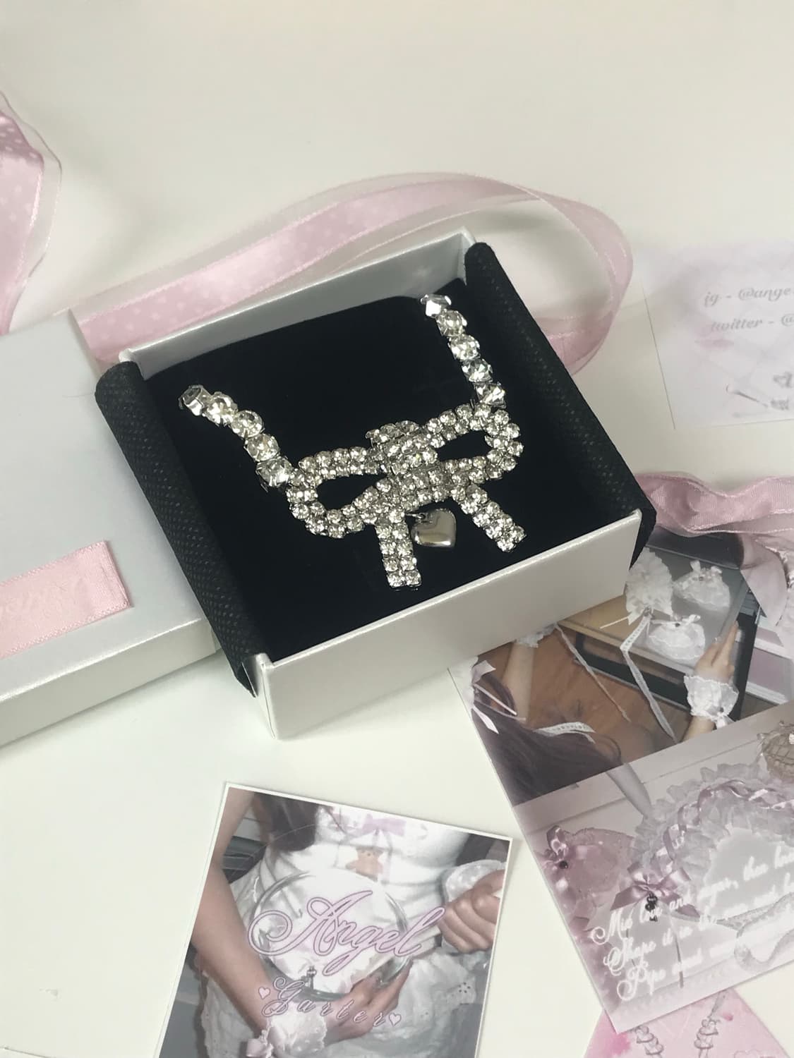 엔젤가터 big bow gem 목걸이 양도 상품이미지2