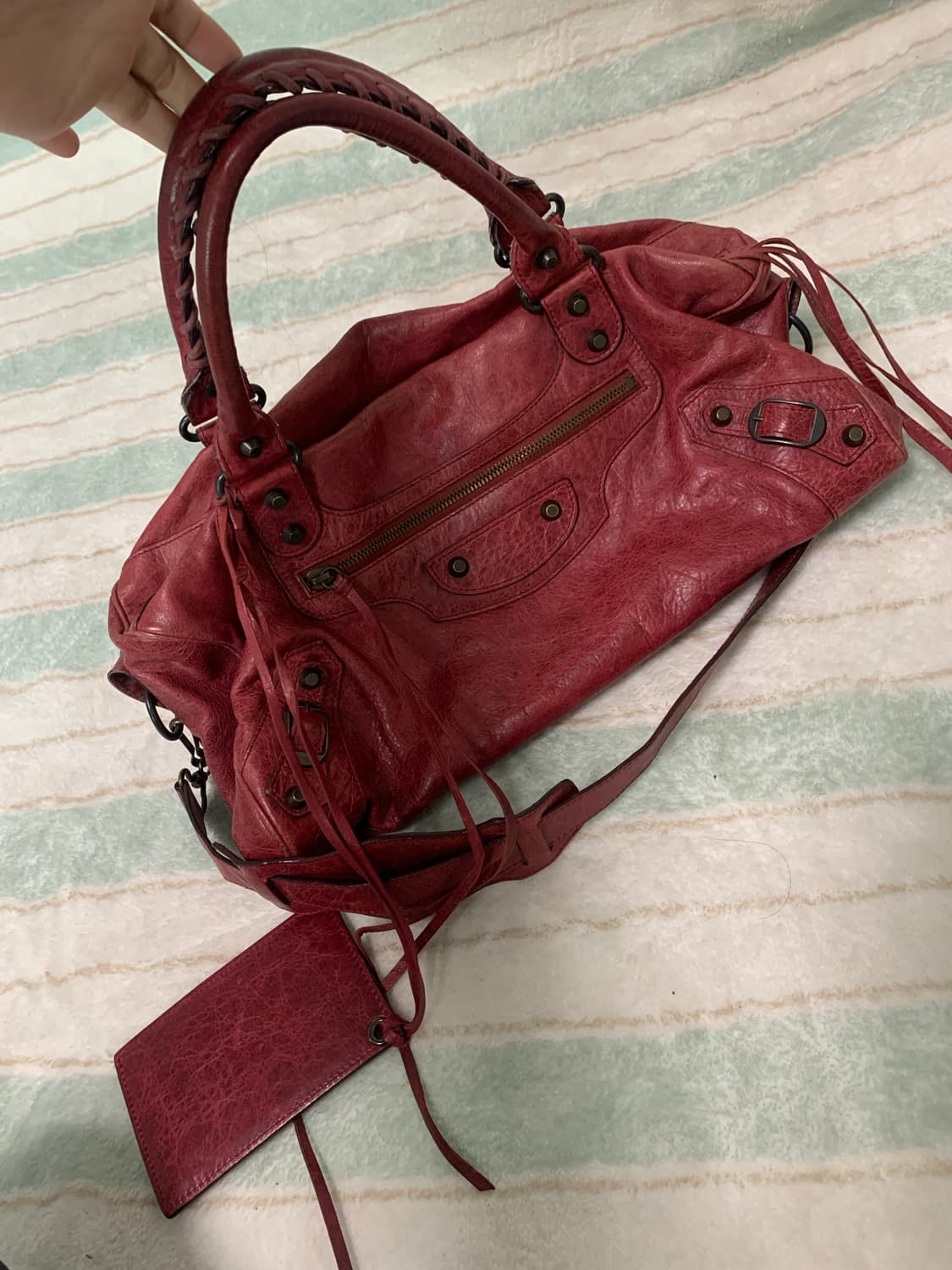 발렌시아가 트위기 버건디 컬러 정품  상품이미지2