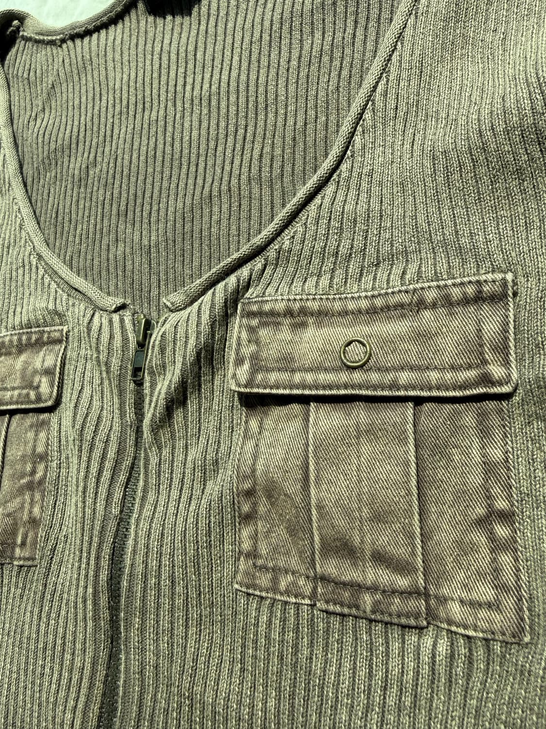 카키 디테일 니트 상품이미지2