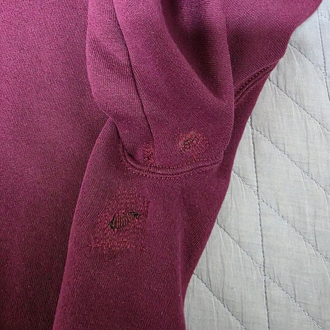 [XL] 90s 빈티지 러셀 애슬레틱 후드집업 퍼플/버건디 ver.홀 상품이미지4