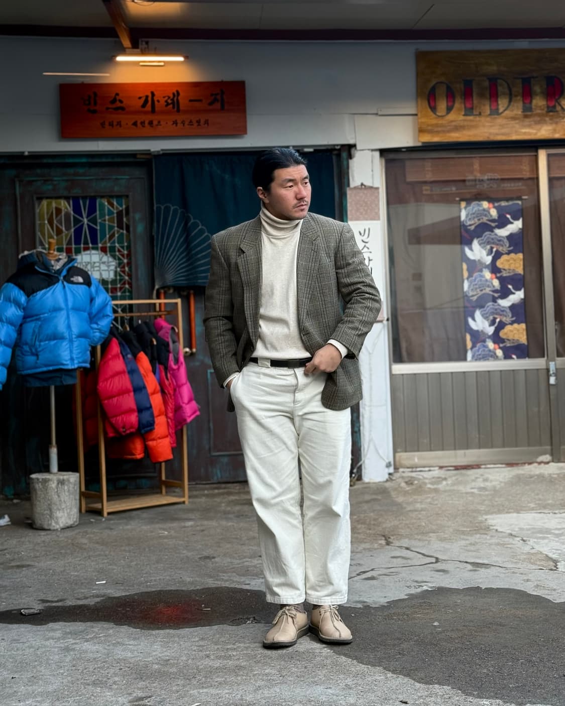 Dossy 코튼 블랜드 체크 테일러드 자켓 L 상품이미지7