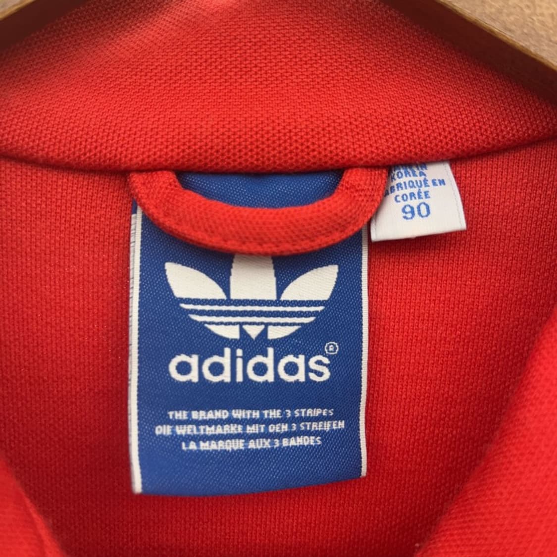 아디다스 Y2K 유로파 슬림핏 레드 져지 집업 90 C07615 상품이미지5