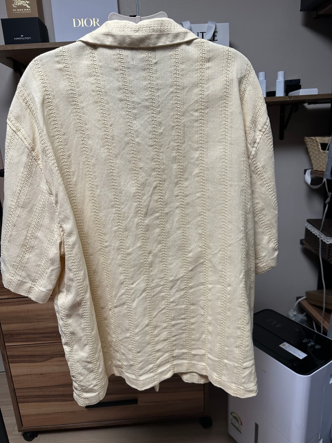 에이치엔앰 H&M 남성 텍스쳐 캠프 셔츠 레귤러핏 (105)   상품이미지8