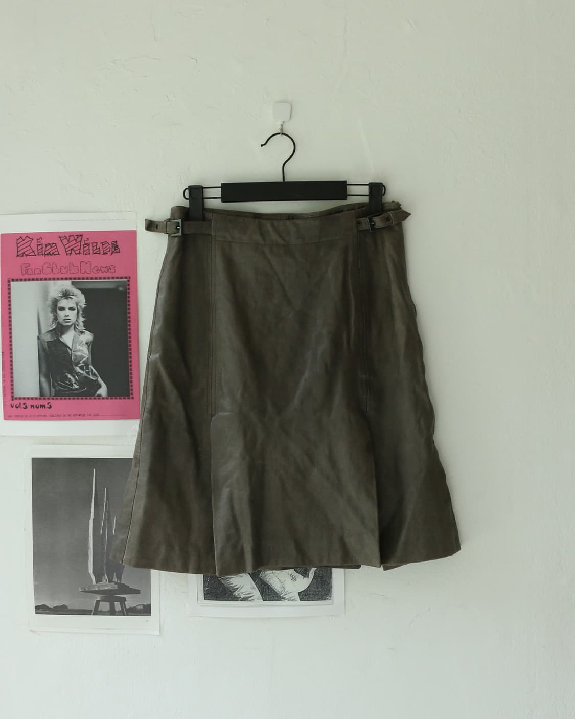 막스마라 벨트 루프 레더 미디 스커트 상품이미지1