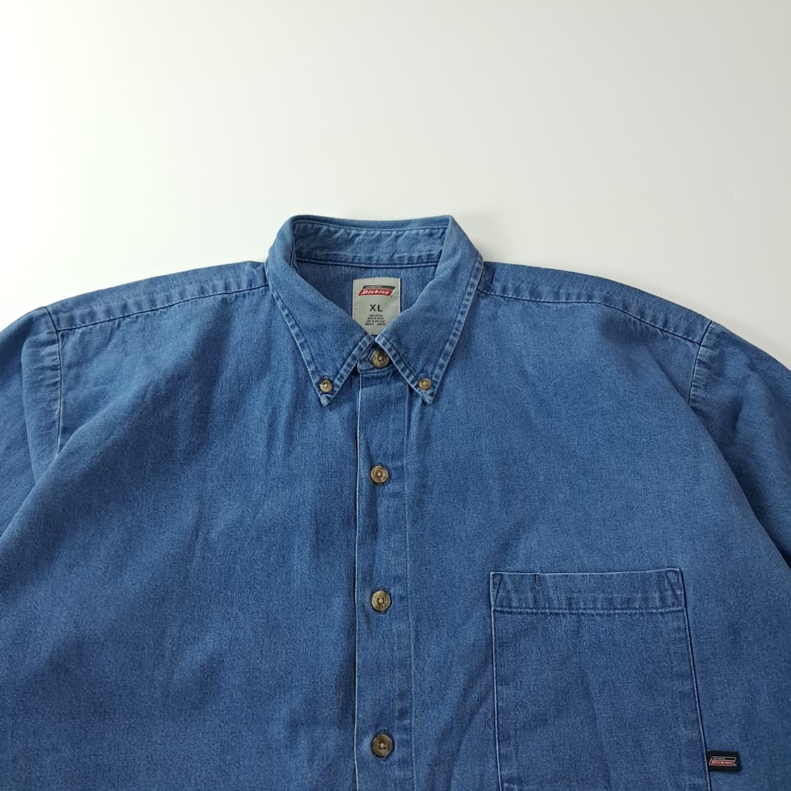 CK377 XL 디키즈 90s 버튼다운 중청 데님 셔츠 남방 상품이미지2