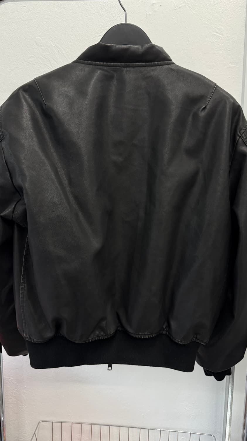 파르티멘토 3M 신슐레이트 VTG 워시드 레더 MA-1 블루종 블랙 상품이미지6