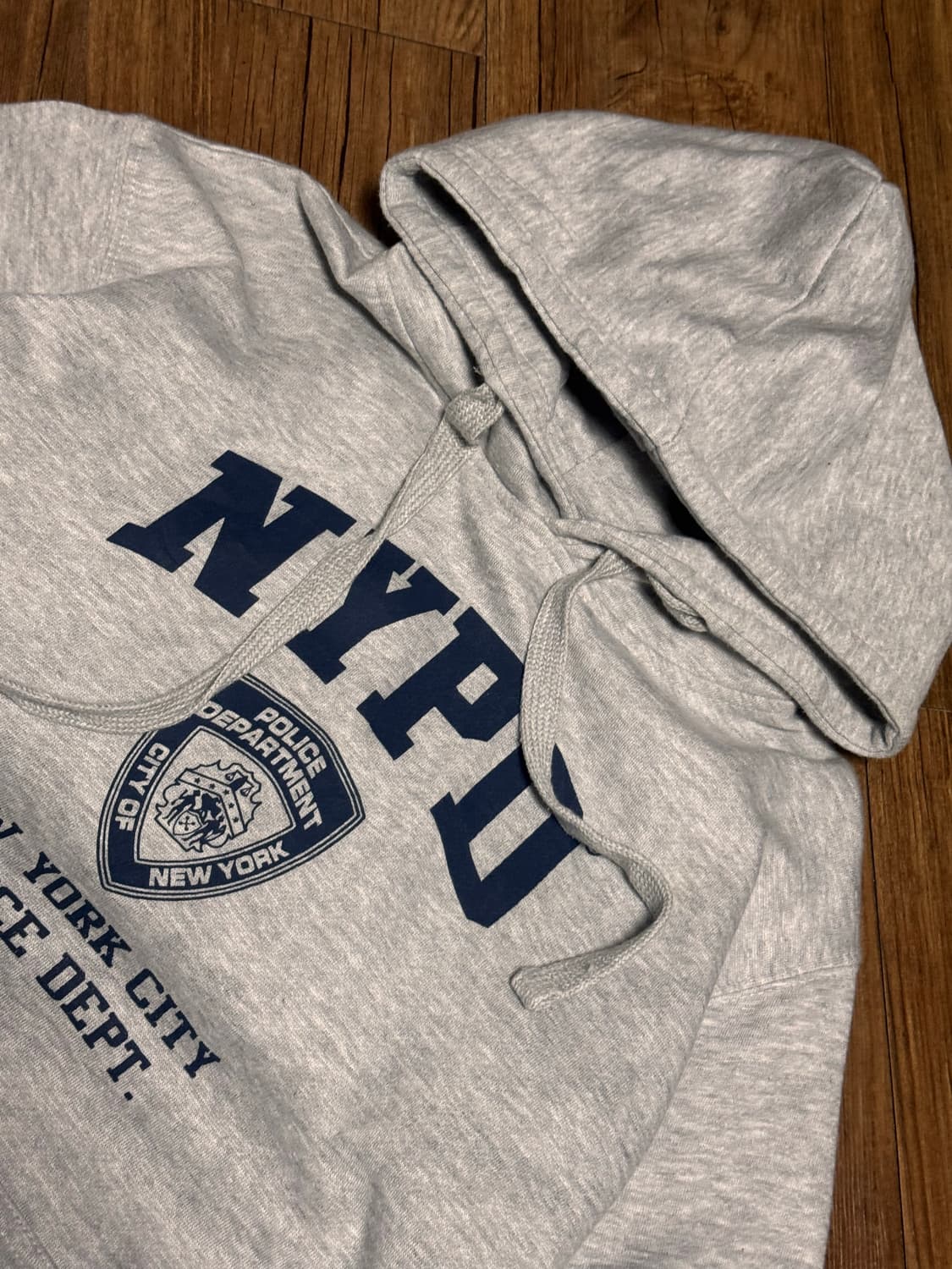 NYPU 뉴욕 경찰 헤더 그레이 기모 후드티 상품이미지3