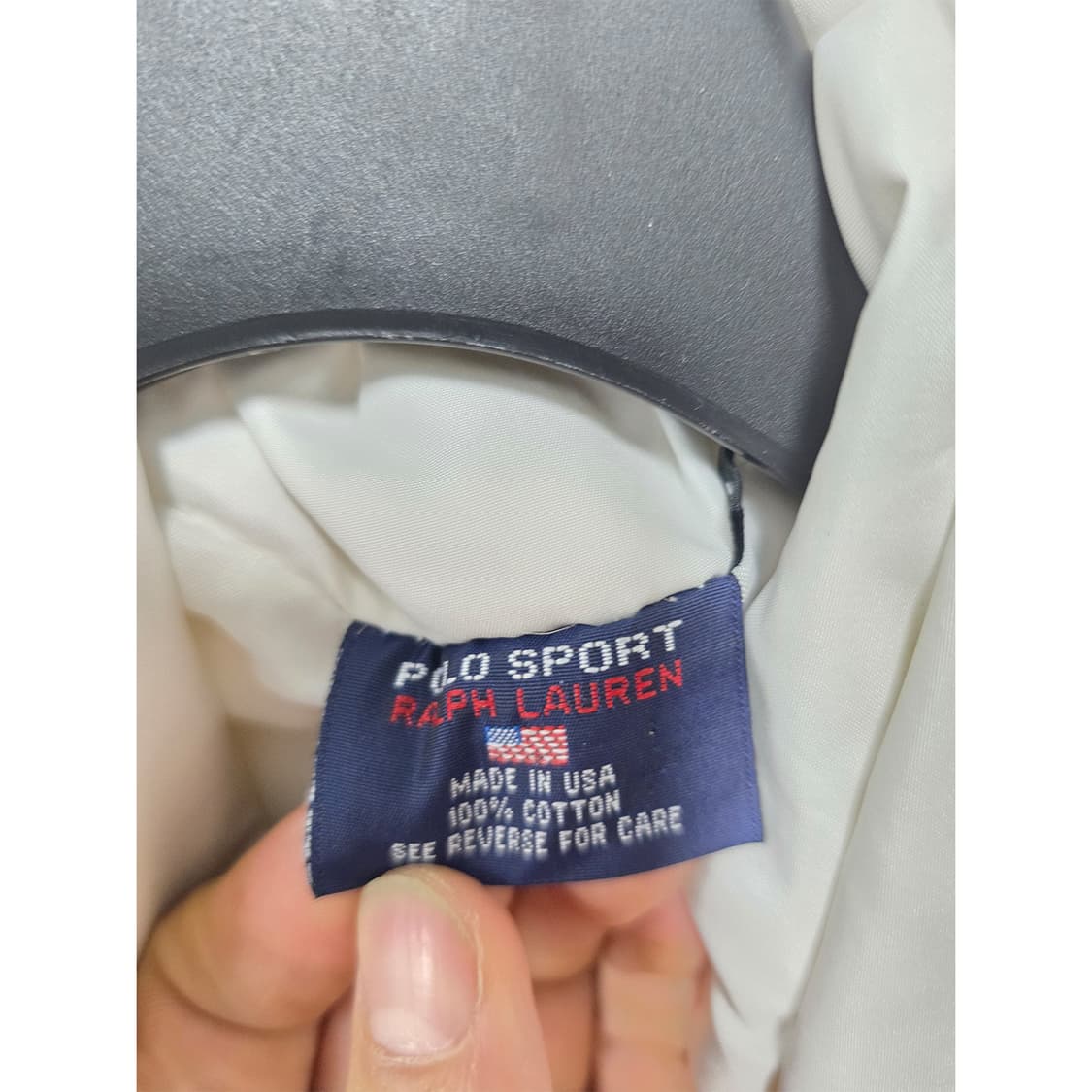 택포// 폴로랄프로엔 화이트 성조기 눕시 패딩 상품이미지2