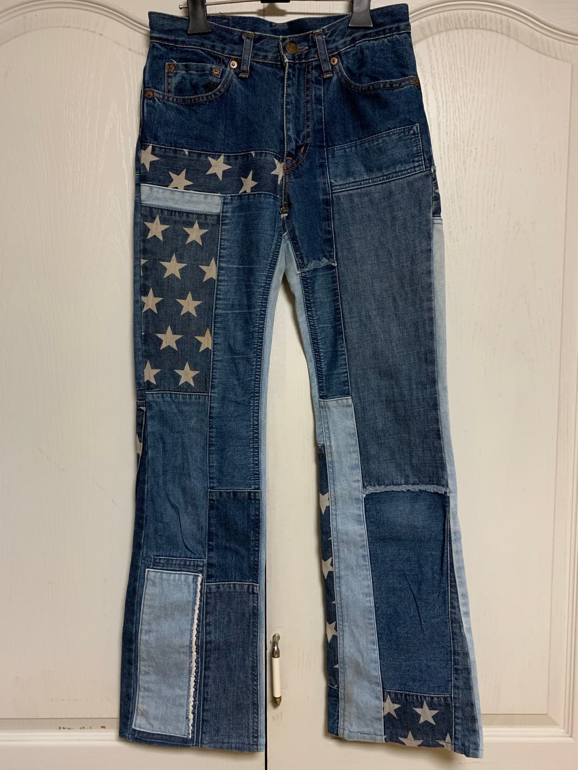 히스테릭 글래머 성조기 패치워크 블루 데님 상품이미지1
